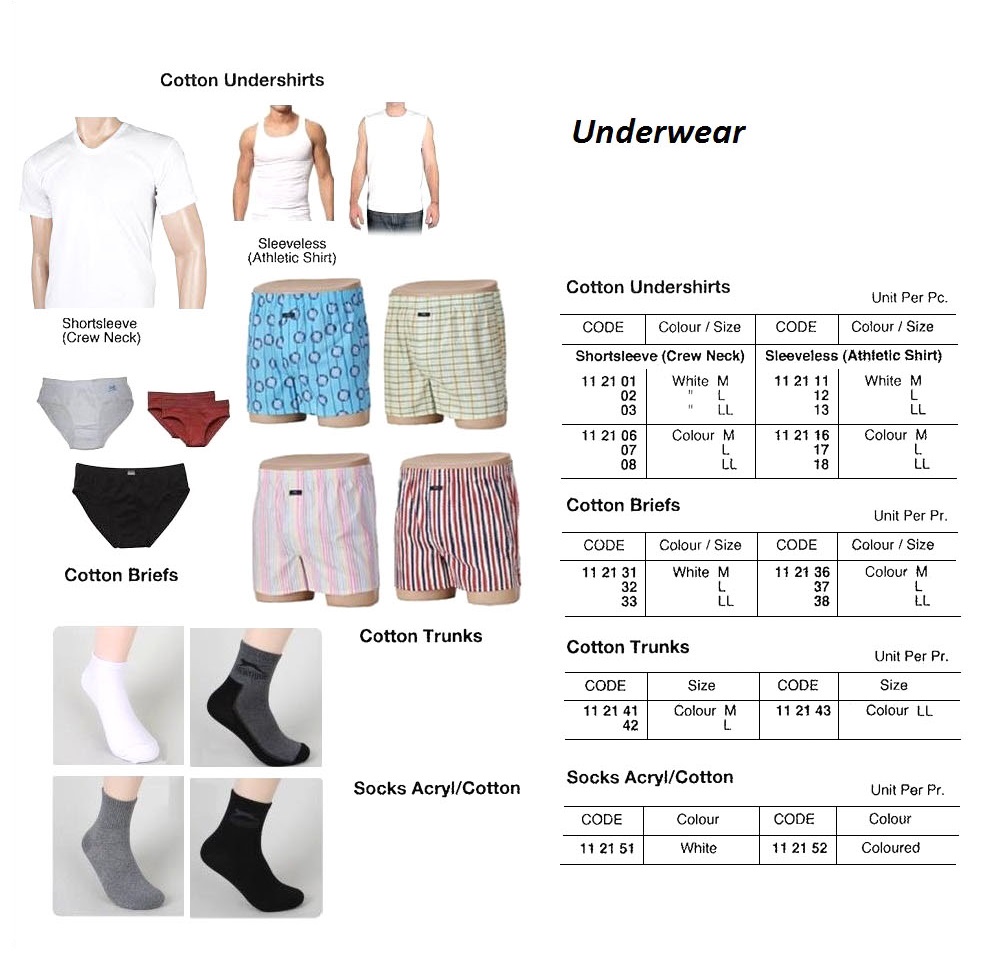 BRIEF COTTON COLORED SIZE-L