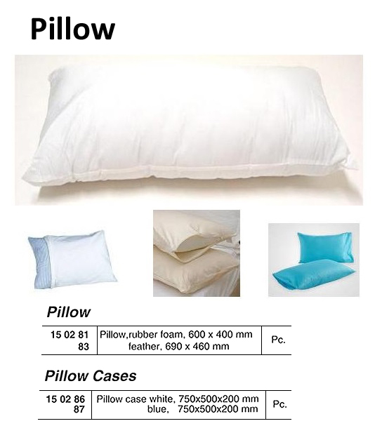 PILLOW CASE BLUE REGULAR, 750X500X200MM