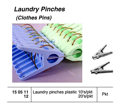 LAUNDRY PINCH PLASTIC 10`S