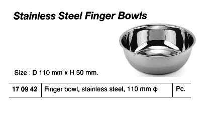 FINGER BOWL STAINLESS STEEL, 110MM DIAM