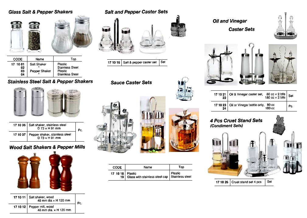 SALT & PEPPER CASTER SET