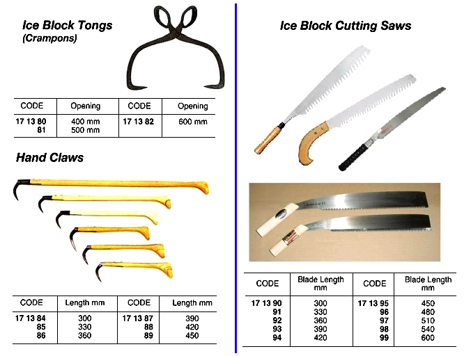 SAW FOR ICE BLOCK S. STEEL, BLADE LENGTH 300MM