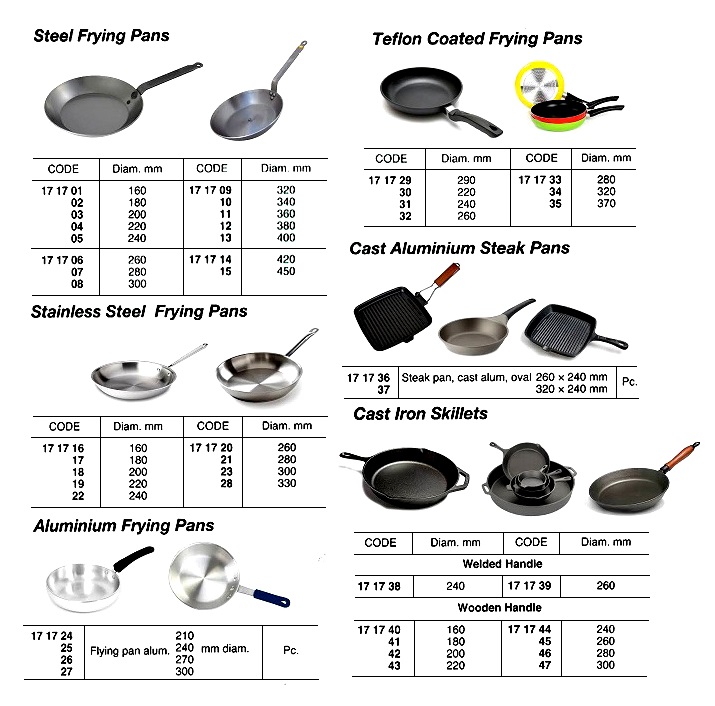 SKILLET CAST-IRON DIAM 160MM, WOODEN HANDLE