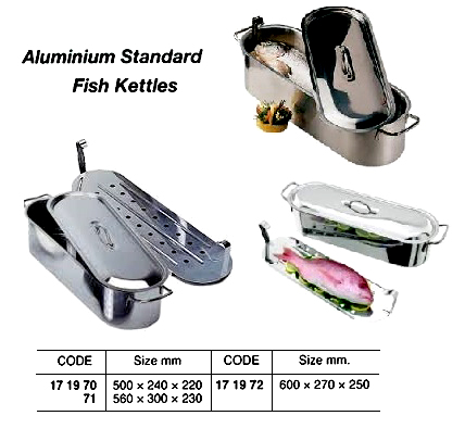 FISH KETTLE ALUMINIUM, 500X240X220MM