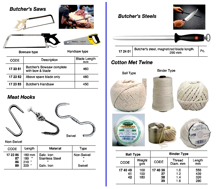 MEAT HOOK GALV NON-SWIVEL, 180MM