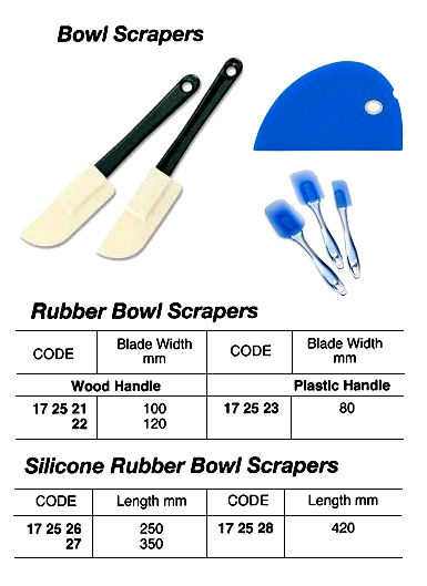 BOWL SCRAPER SILICON RUBBER, LENGTH 250MM