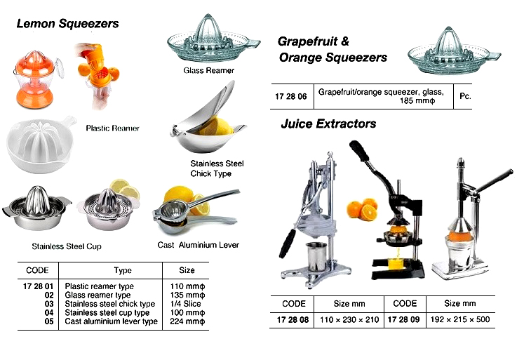 GRAPEFRUIT/ORANGE SQUEEZER, GLASS 185MM DIAM