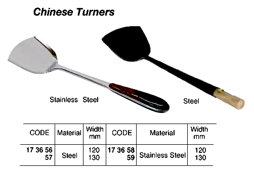 TURNER CHINESE STAINLESS STEEL, BLADE 120MM WIDTH