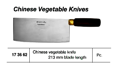 CHINESE VEGETABLE KNIFE, BLADE 213MM