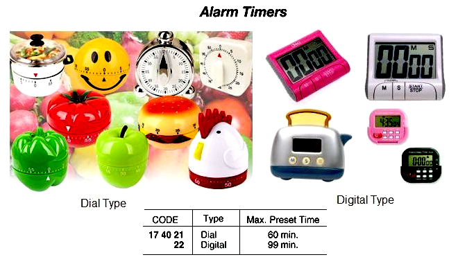 ALARM TIMER DIAL, MAX.PRESET TIME 60 MIN.