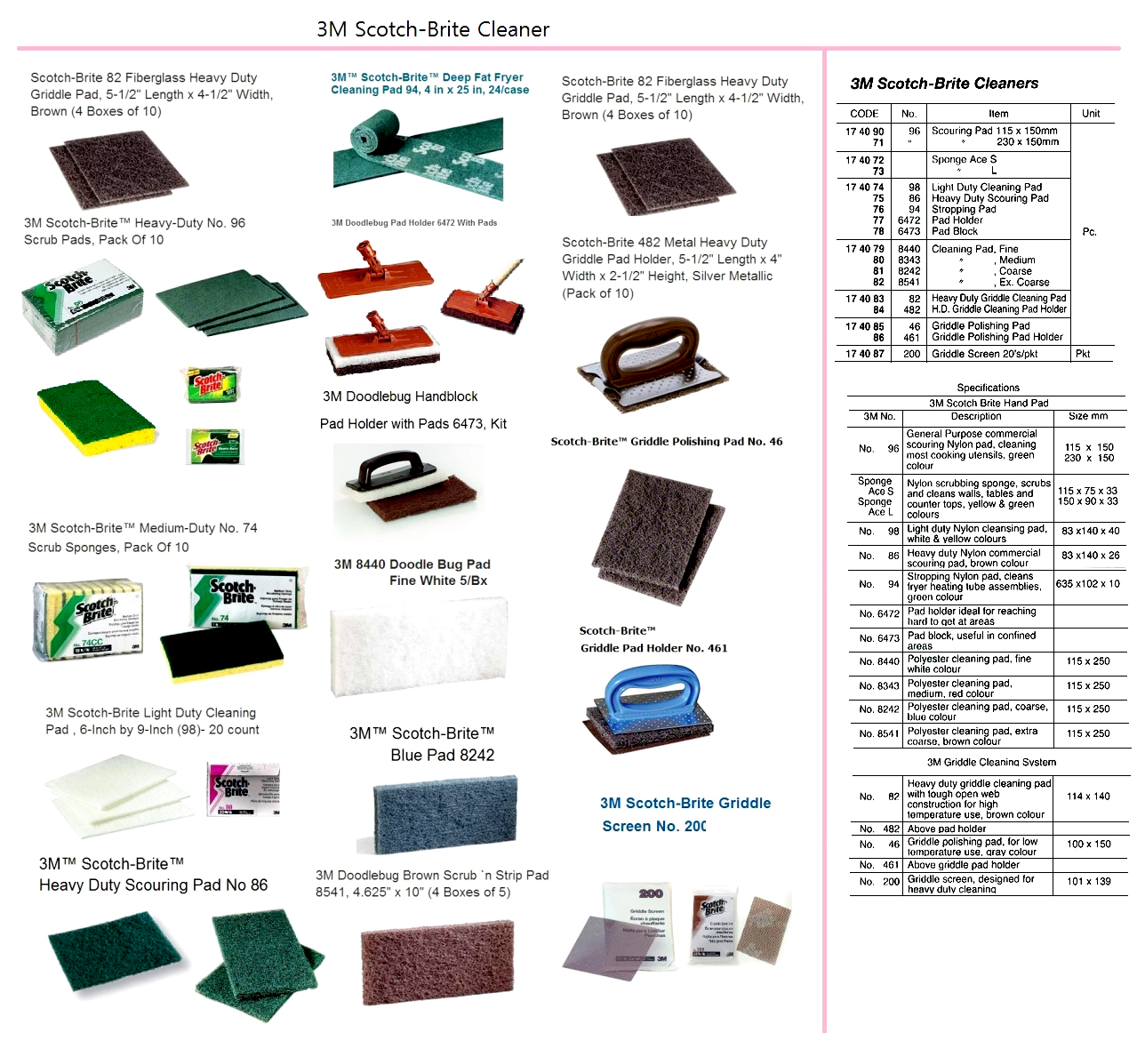 SCOTCH BRITE 3M SCRUBBING, SPONGE LARGE SPONGE ACE L