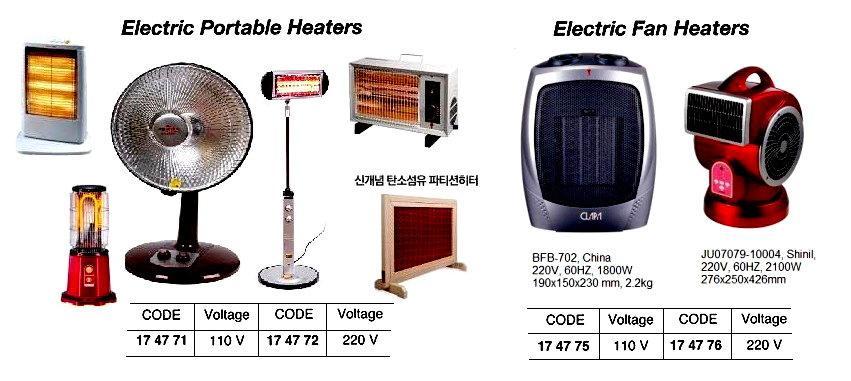 FAN HEATER ELECTRIC 110V