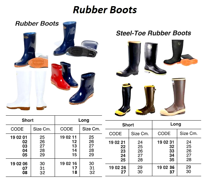 BOOTS RUBBER CLOTH-LINING, LONG 25CM