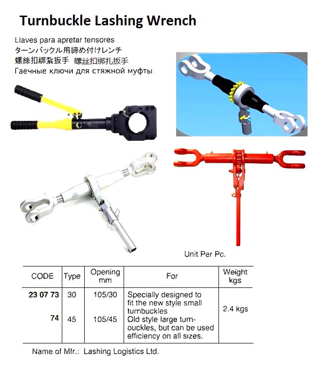 WRENCH TURNBUCKLE LASHING, OPENING 105MM/30MM