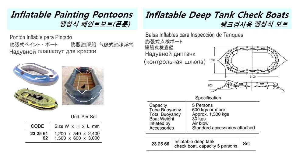 BOAT INFLATABLE FOR DEEP TANK, INSPECTION CAPACITY 5 PERSON