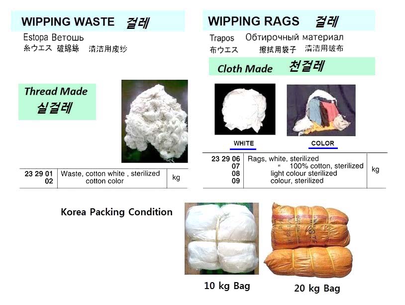 WASTE COTTON STERILIZED COLOR