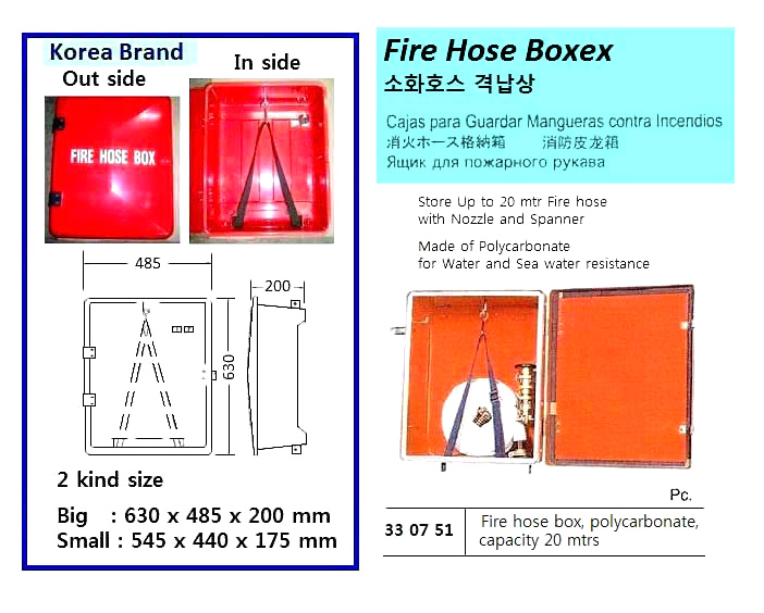 FIRE HOSE BOX POLYCARBONATE, FOR 20MTR