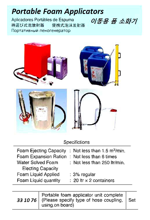 PORTABLE FOAM APPLICATOR UNIT, COMPLETE