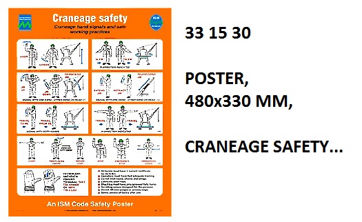 POSTER CRANEAGE SAFETY, #1030W 475X330MM