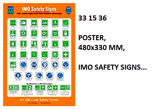POSTER IMO SAFETY SIGNS, #1036W 475X330MM