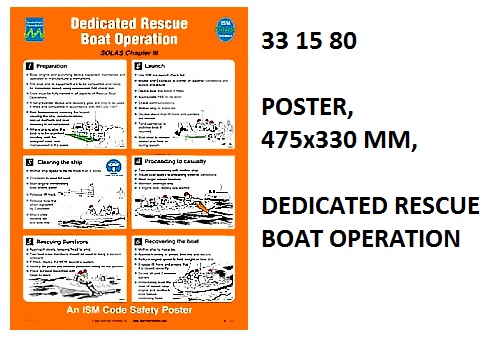 POSTER DEDICATED RESCUE BOAT, OPERATION #1080W 475X330MM
