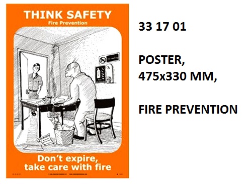 POSTER FIRE PREVENTION, #1101W 475X330MM