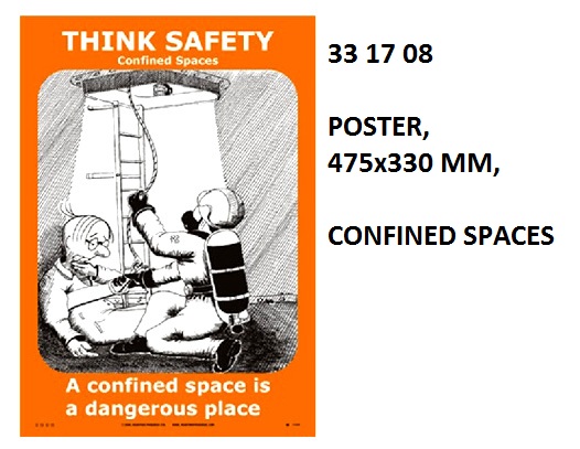 POSTER CONFINED SPACES, #1108W 475X330MM