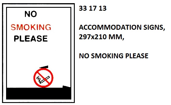POLITE POSTER NO SMOKING, PLEASE #1503Y 297X210MM