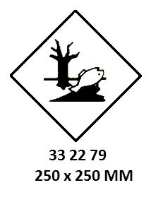 HAZARD WARNING DIAMOND #2279LL, MARINE POLLUT.SYMBOL 250X250MM