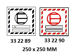 MARK EXCEPTED QUANTITIES BLACK, #2289LL 250X250MM