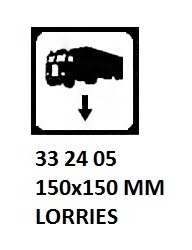 SIGN PASSENGER VSL & TERMINAL, LORRIES 150X150MM