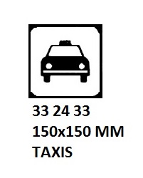 SIGN PASSENGER VSL & TERMINAL, TAXIS 150X150MM