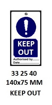 SIGN ISPS CODE KEEP OUT, #2540HF 140X75MM