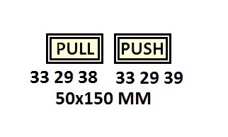SIGN ACCOMMODATION PULL 2938EG, 50X100MM