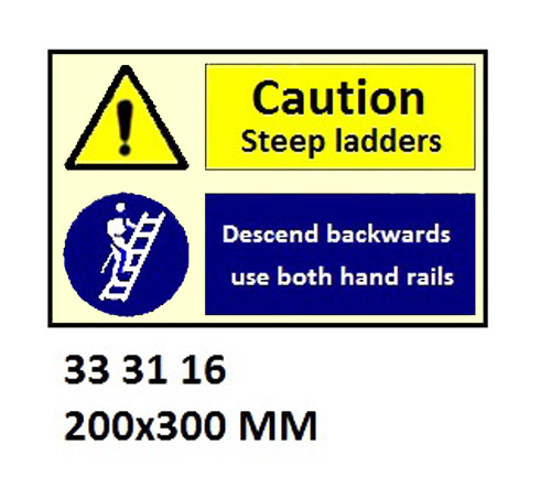 WHITE VINYL SIGN COMBINATION, DANGER #3116 200X300MM