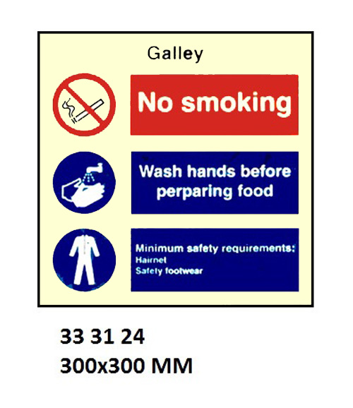 SPACE IDENTIFICATION SIGN, GALLEY #3124 300X300MM