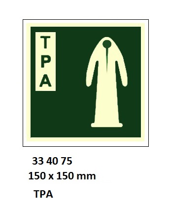 SAFETY SIGN W/O TEXT THERMAL, PROTECTIVE AID 150X150MM