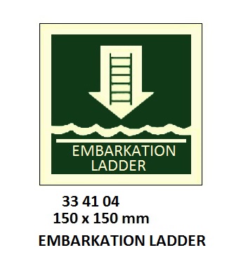 SAFETY SIGN EMBARKATION LADDER, 150X150MM (IMO)