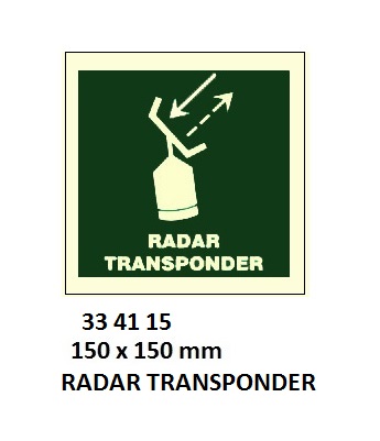 SAFETY SIGN RADAR TRANSPONDER, 150X150MM (IMO)
