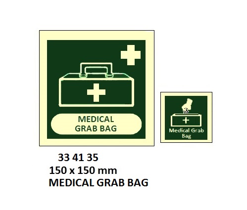 SAFETY SIGN LSA MEDICAL GRAB, BAG 150X150MM