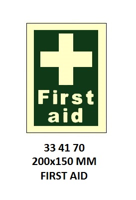 SAFETY SIGN FIRST AID, 200X150MM