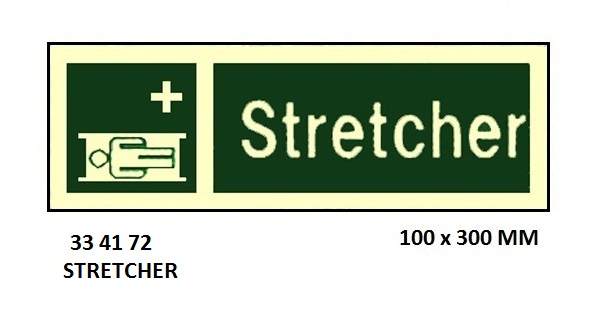 SAFETY SIGN STRETCHER, 100X300MM