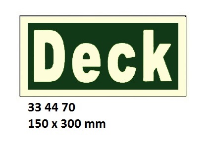 SIGN ACCOMMODATION DECK, 4470JP 150X400MM