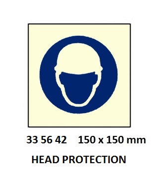SIGN WHITE VINYL SELF ADHESIVE, #5642 150X150MM HELMET