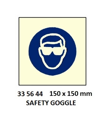 SIGN WHITE VINYL SELF ADHESIVE, #5644 150X150MM EYE PROTECTION