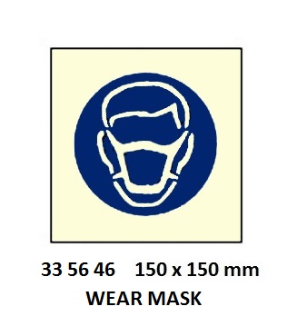 SIGN WHITE VINYL SELF ADHESIVE, #5646 150X150MM MASK