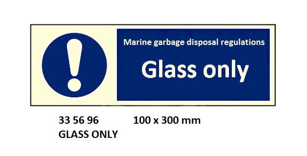 SIGN GALLEY GLASS ONLY, 5696FK 75X200MM