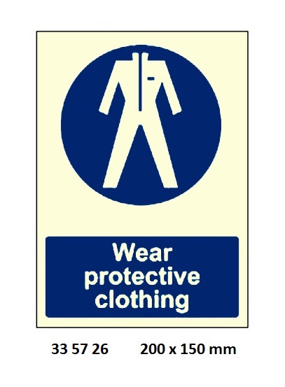 SIGN WHITE VINYL SELF ADHESIVE, 5726 200X150MM WEAR PROTECTIVE