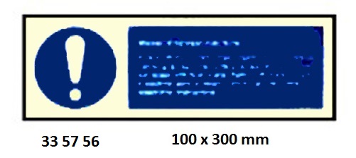 SIGN GALLEY WASTE DISPOSAL, MACHINE #5756GM 100X300MM