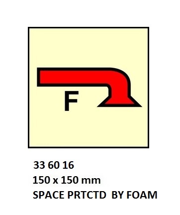FIRE CONTROL SIGN SPACE PRTCTD, BY FOAM 150X150MM